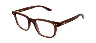 Montblanc MB0256O men Brown Squared Eyeglasses