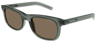 Montblanc MB0260S men Grey Squared Sunglasses