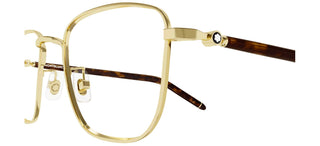 Montblanc MB0272O men Gold Geometric Eyeglasses