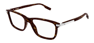 Montblanc MB0277O men Havana Squared Eyeglasses