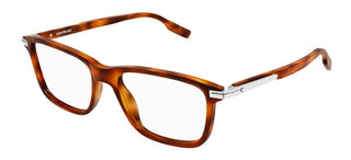 Montblanc MB0277O men Havana Squared Eyeglasses