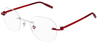 Montblanc MB0282O men Red Geometric Eyeglasses