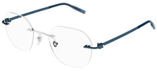 Montblanc MB0282O men Blue Geometric Eyeglasses