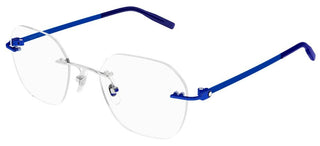 Montblanc MB0282O men Blue Geometric Eyeglasses