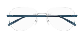 Montblanc MB0283O men Blue Pilot Eyeglasses