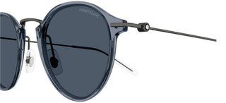 Montblanc MB0294S men Blue Round Sunglasses