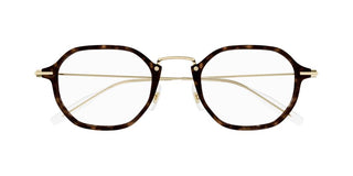 Montblanc MB0296O men Havana Squared Eyeglasses