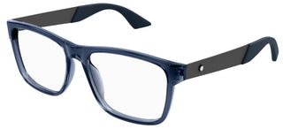 Montblanc MB0300O men Blue Squared Eyeglasses