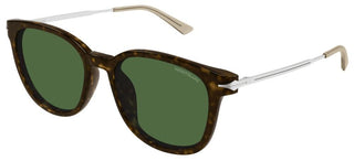 Montblanc MB0304SA men Havana Squared Sunglasses