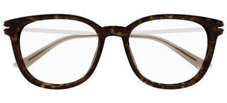 Montblanc MB0309OA men Havana Squared Eyeglasses