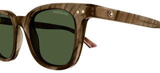 Montblanc MB0320S men Brown Round Sunglasses