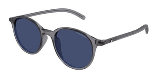 Montblanc Mb0326sa Men Grey Round Sunglasses