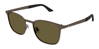 Montblanc MB0331S men Brown Squared Sunglasses