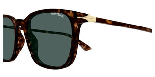 Montblanc MB0338S men Havana Squared Sunglasses