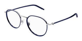 Montblanc MB0342OA men Blue Round Eyeglasses