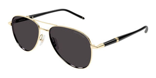 Montblanc MB0345S men Black Pilot Sunglasses