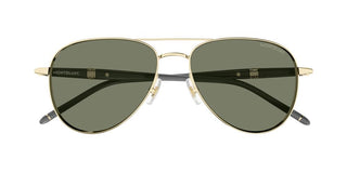 Montblanc MB0345S men Gold Pilot Sunglasses