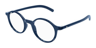 Montblanc MB0350O men Blue Round Eyeglasses