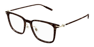 Montblanc MB0354O men Havana Squared Eyeglasses