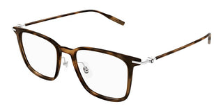 Montblanc MB0354O men Havana Squared Eyeglasses