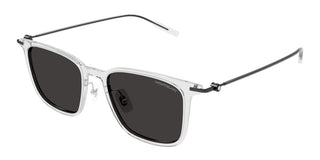 Montblanc Mb0354s Men Transparent Squared Sunglasses