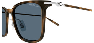 Montblanc MB0354S men Havana Squared Sunglasses