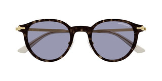 Montblanc Mb0362s Men Havana Round Sunglasses