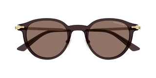 Montblanc Mb0362s Men Brown Round Sunglasses