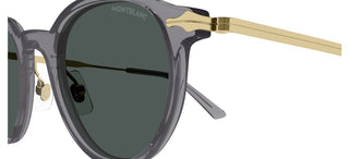 Montblanc MB0362S men Grey Round Sunglasses