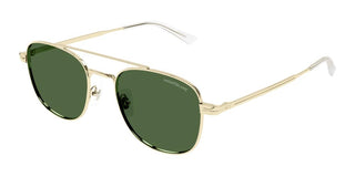 Montblanc Mb0363s Men Gold Pilot Sunglasses