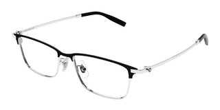 Montblanc MB0374OA men Silver Rectangle Eyeglasses