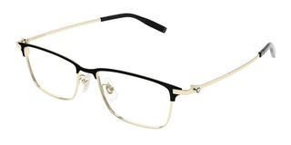 Montblanc MB0374OA men Gold Rectangle Eyeglasses