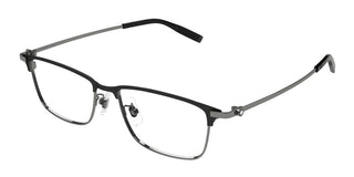 Montblanc MB0374OA men Ruthenium Rectangle Eyeglasses