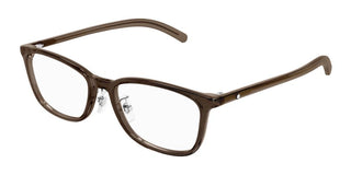 Montblanc MB0376OJ men Brown Squared Eyeglasses