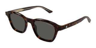 Montblanc MB0384S men Havana Round Sunglasses