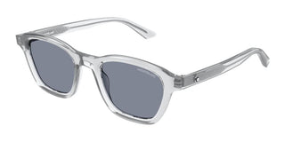 Montblanc Mb0384s Men Grey Squared Sunglasses