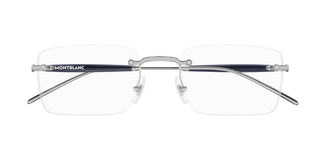 Montblanc MB0411O men Ruthenium Squared Eyeglasses