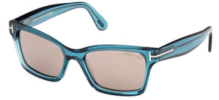 Tom Ford MIKEL FT 1085 women Blue Squared Sunglasses