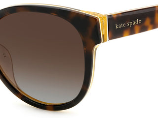 Kate Spade NATHALIE/G/S women Havana Squared Sunglasses