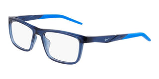 Nike NIKE 7057 men Blue Rectangle Eyeglasses