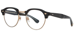 Garrett Leight OAKWOOD unisex Black Round Eyeglasses