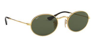 Ray-Ban OVAL METAL RB 3547N unisex Gold Round Sunglasses