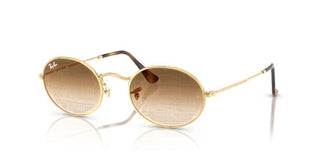 Ray-Ban OVAL RB 3547 unisex Gold Round Sunglasses