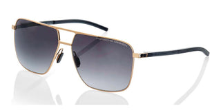 Porsche Design P8963 unisex Gold Geometric Sunglasses