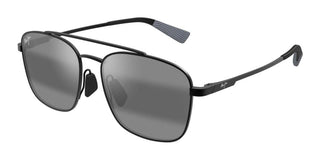 Maui Jim PIWAI AF 645 men Black Squared Sunglasses