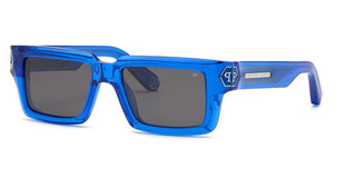 Philipp Plein PLEIN DARK SHAPES SPP044M unisex Blue Squared Sunglasses