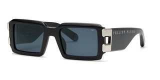 Philipp Plein PLEIN EAGLE SPP129M unisex Black Rectangle Sunglasses