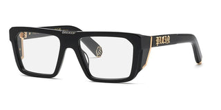 Philipp Plein PLEIN MASTER VPP142M unisex Black Rectangle Eyeglasses