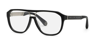 Philipp Plein PLEIN MILITARY VPP118M unisex Black Pilot Eyeglasses