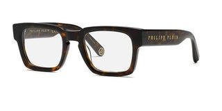 Philipp Plein PLEIN STARLIGHT VPP145M unisex Havana Squared Eyeglasses